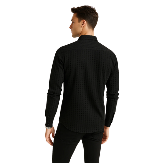 Camisa Jacquard con relieve geométrico Bobois B55317