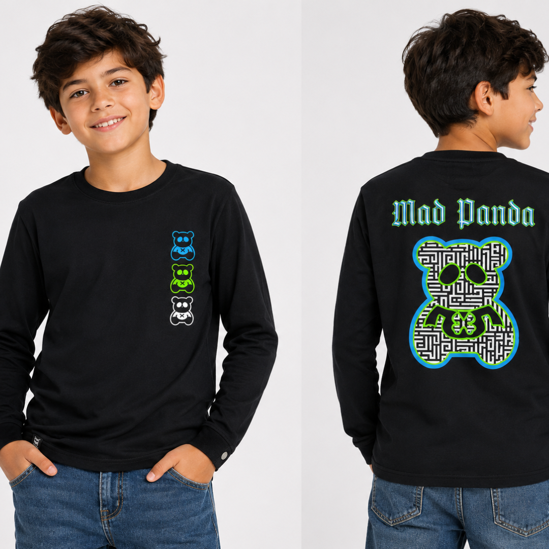 Playera manga larga Jr Mad Panda 0264A