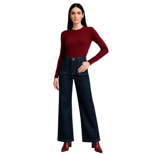 Pantalón jeans wide leg Bobois V53100