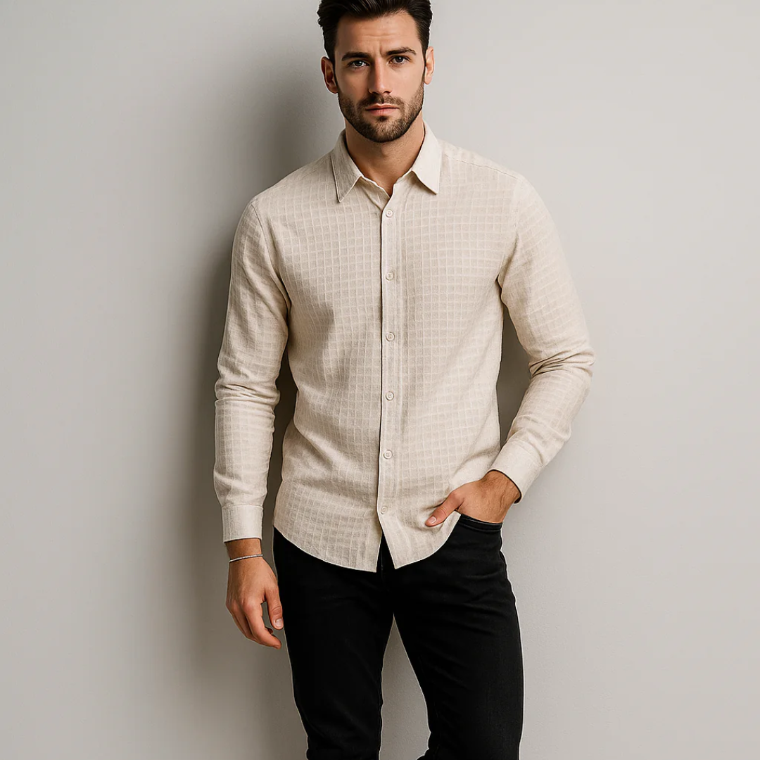 Camisa Jacquard con relieve geométrico Bobois B55315