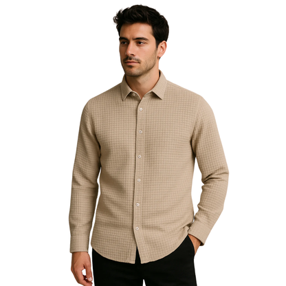 Camisa Jacquard con relieve geométrico Bobois B55325