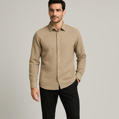 Camisa Jacquard con relieve geométrico Bobois B55325