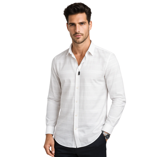 Camisa satinado de rayas Bobois B55302