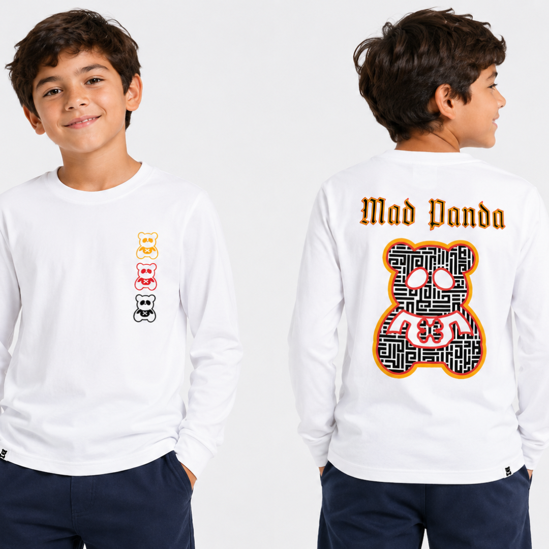 Playera manga larga Jr Mad Panda 0264A
