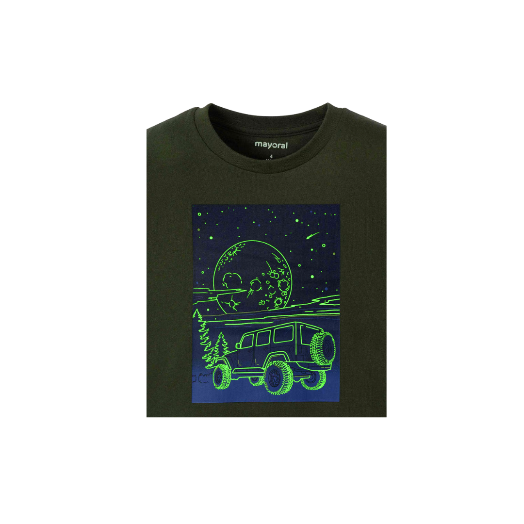 Playera gráfica fosforescente  Mayoral 4057